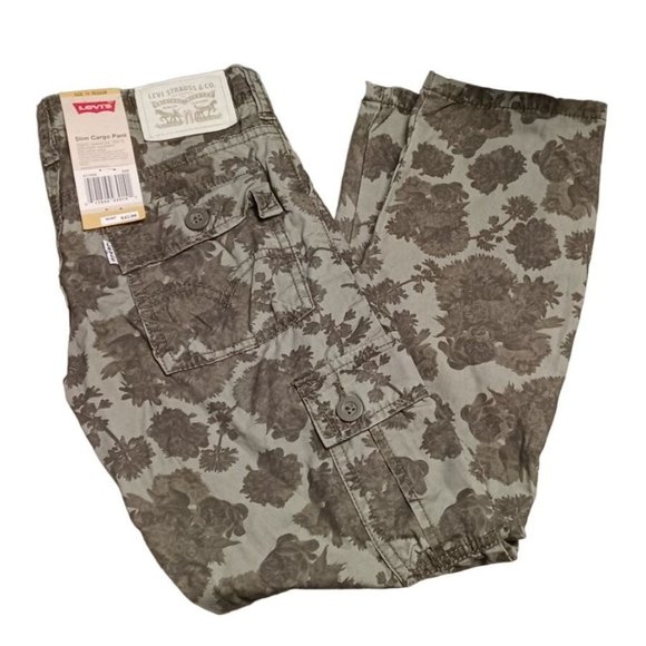 Levi's 511 Boys' Little Slim Fit Cargo Flora Print 7X New - Picture 8 of 8